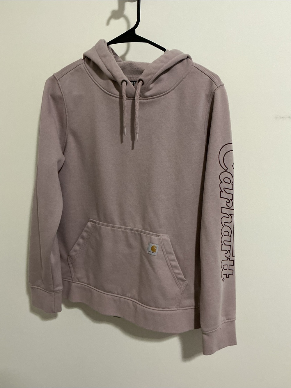 Carhartt Women’s Mauve Hoodie Mauve Relaxed Fit Rain Defender Medium EUC